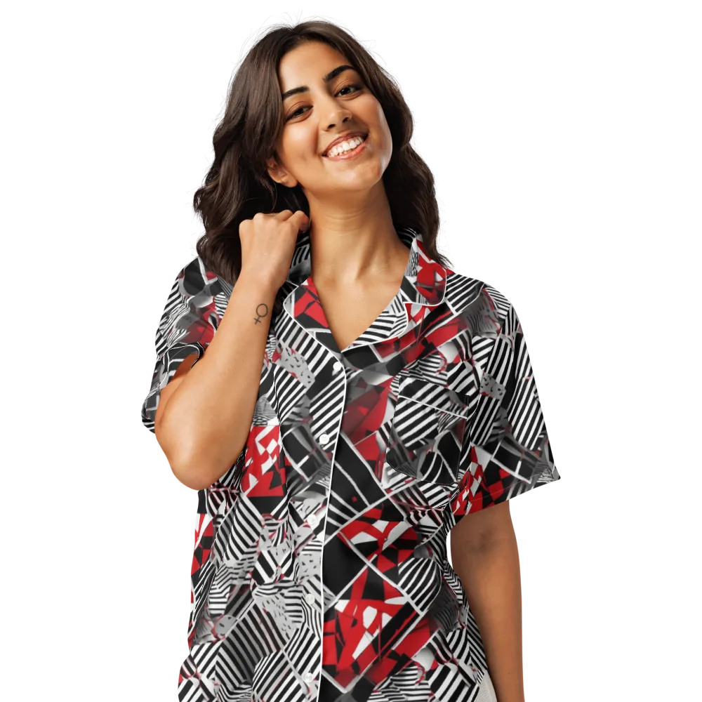 Striped Tectonics on Women's Short Sleeve Pajama Top — Front