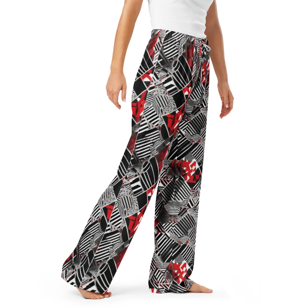 Striped Tectonics on Women's Pajama Pants — Right Front