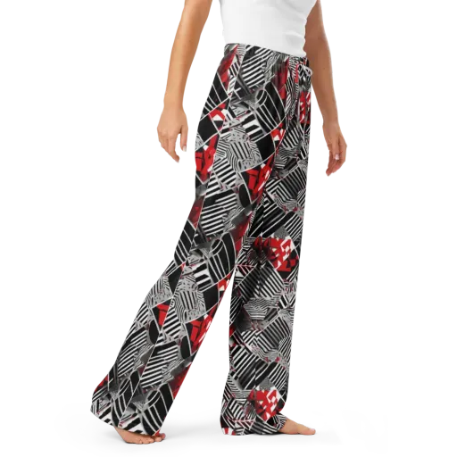 Striped Tectonics on a Women's Pajama Pants