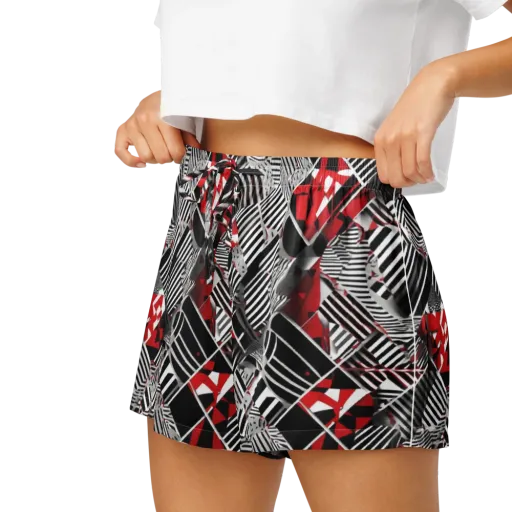 Striped Tectonics on a Women's Pajama Shorts