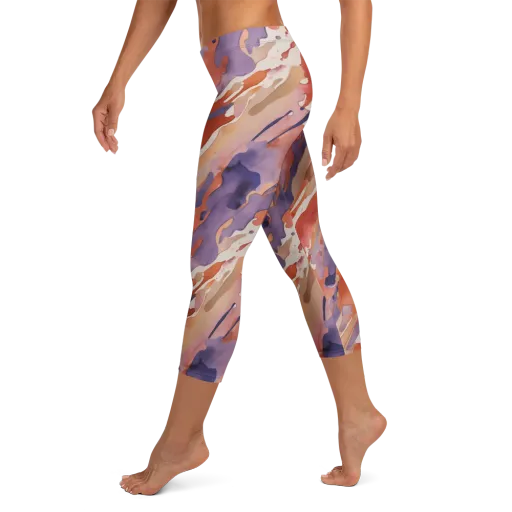 Painted Tides on a Capri Leggings
