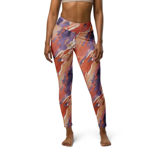 Painted Tides on a Yoga Leggings
