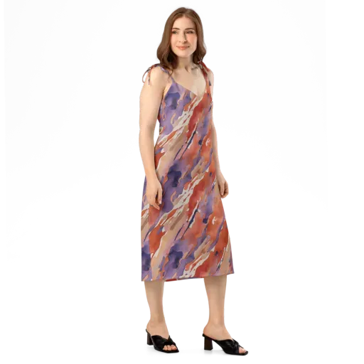 Painted Tides on a Slip Dress