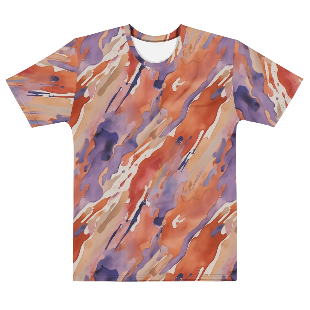 Painted Tides on Men's Cotton Crew Neck T-Shirt — Front