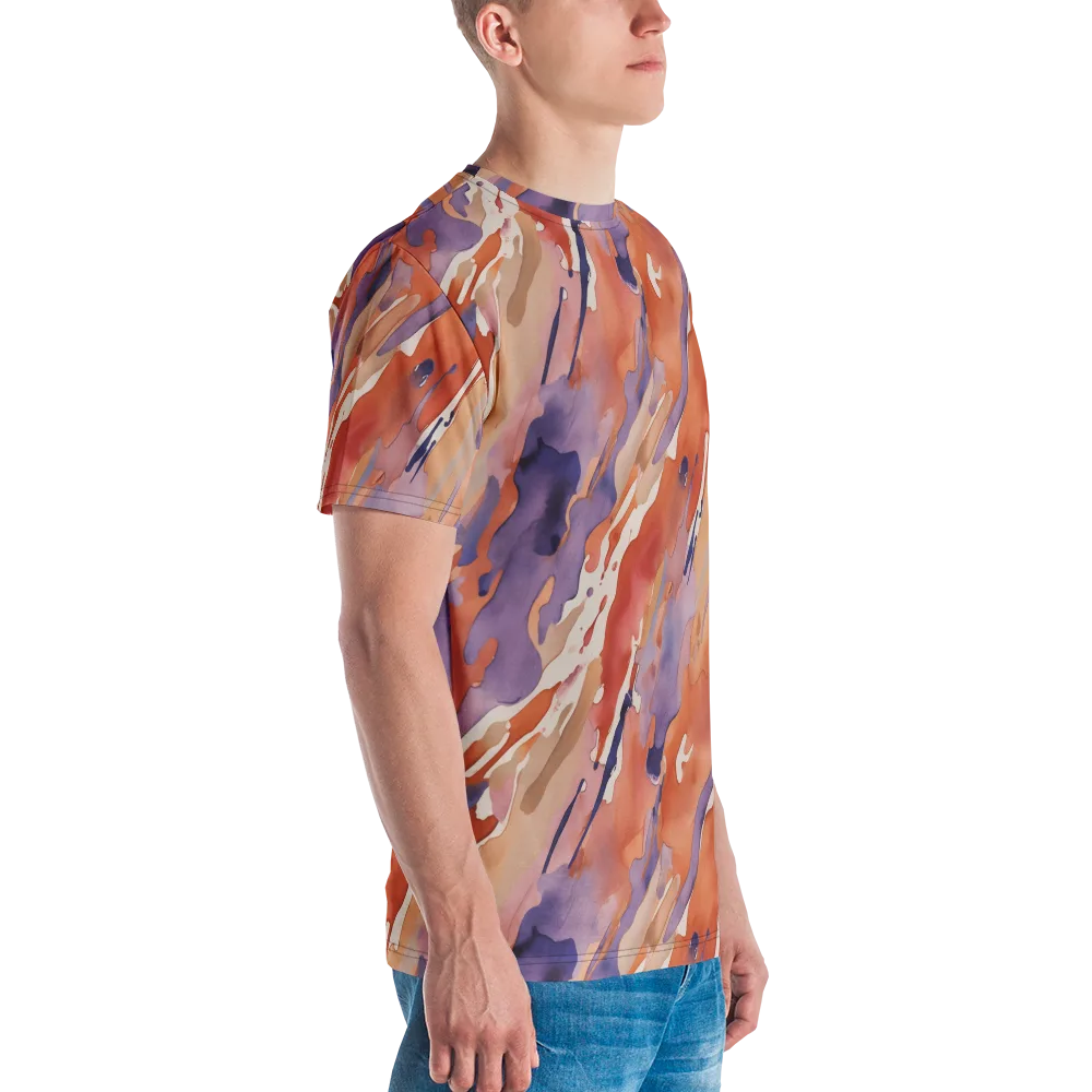 Painted Tides on Men's Crew Neck T-Shirt — Right