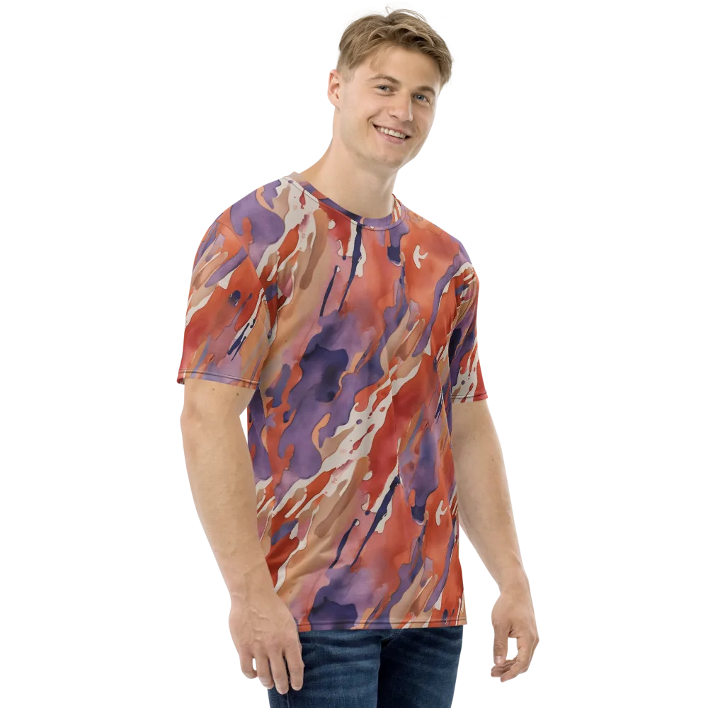 Painted Tides on Men's Crew Neck T-Shirt — Right