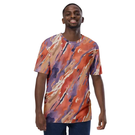 Painted Tides on a Men's Crew Neck T-Shirt