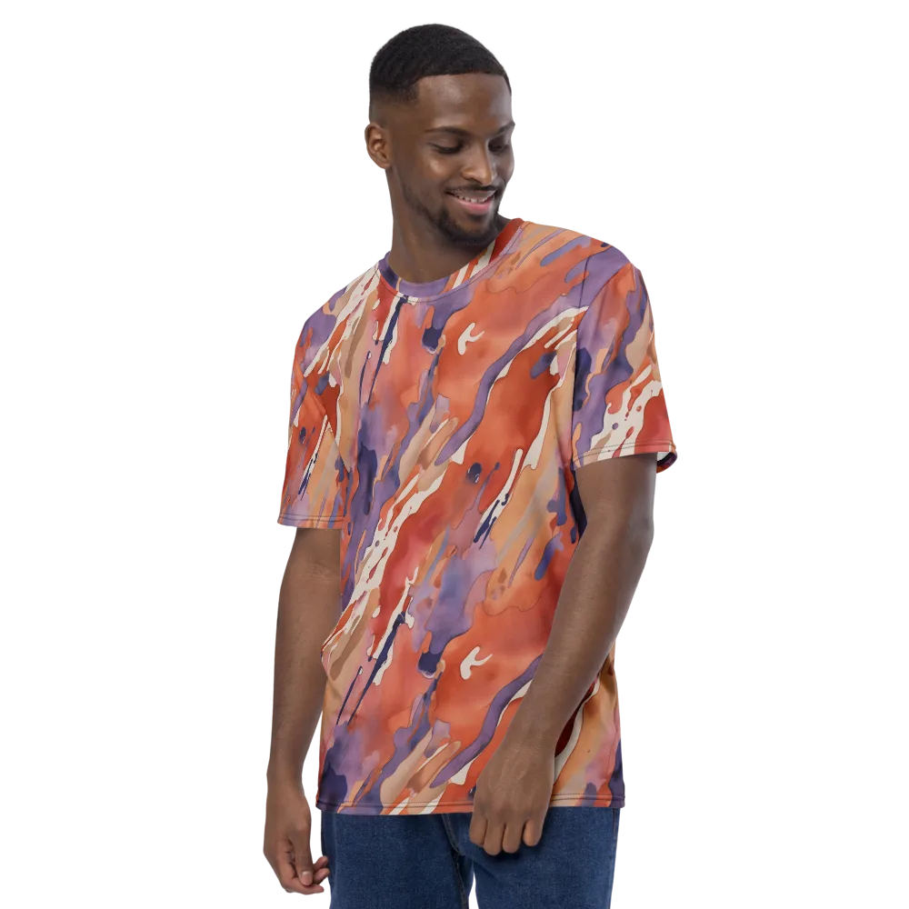 Painted Tides on Men's Crew Neck T-Shirt — Left