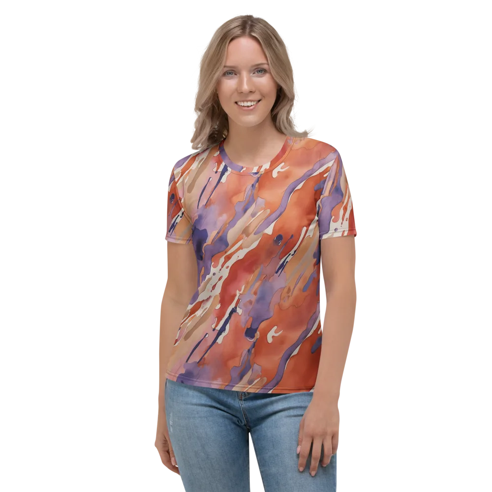 Painted Tides on Women's Crew Neck T-Shirt — Front