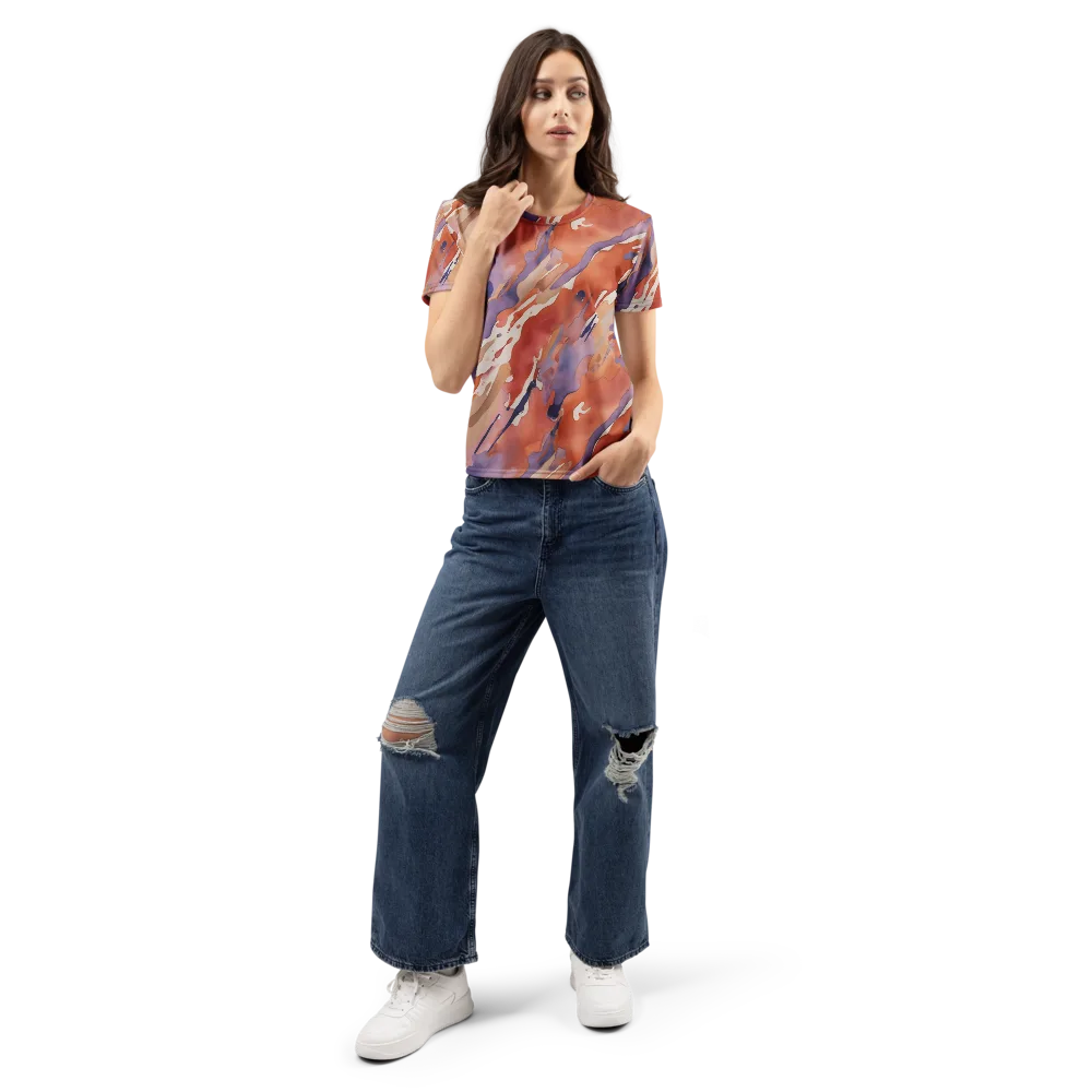 Painted Tides on Women's Crew Neck T-Shirt — Front