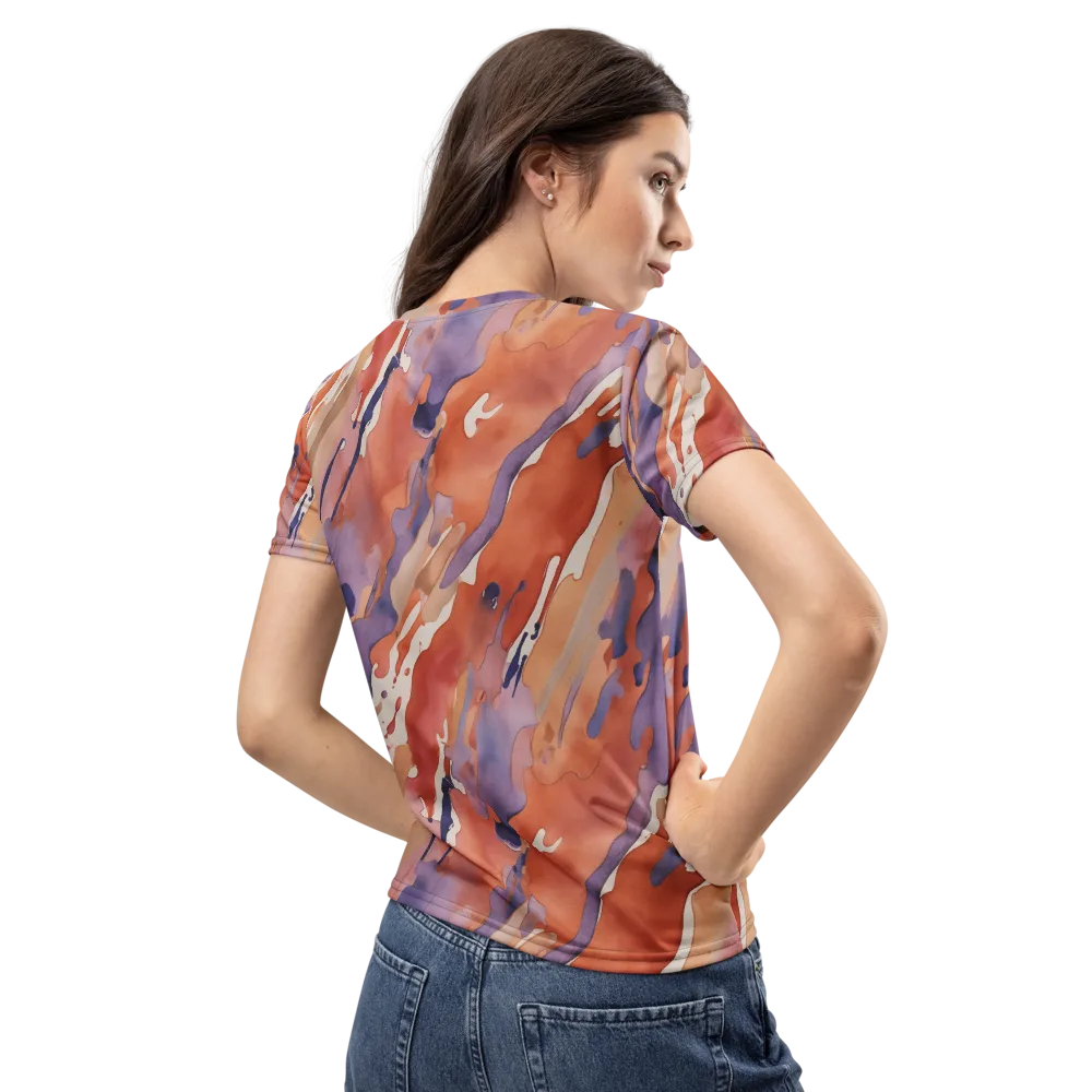 Painted Tides on Women's Crew Neck T-Shirt — Back