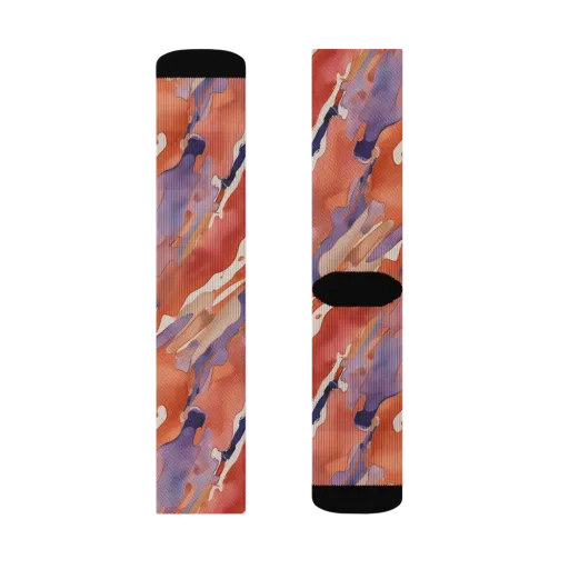 Painted Tides on a Socks