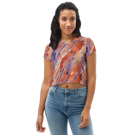 Painted Tides on a Crop Tee