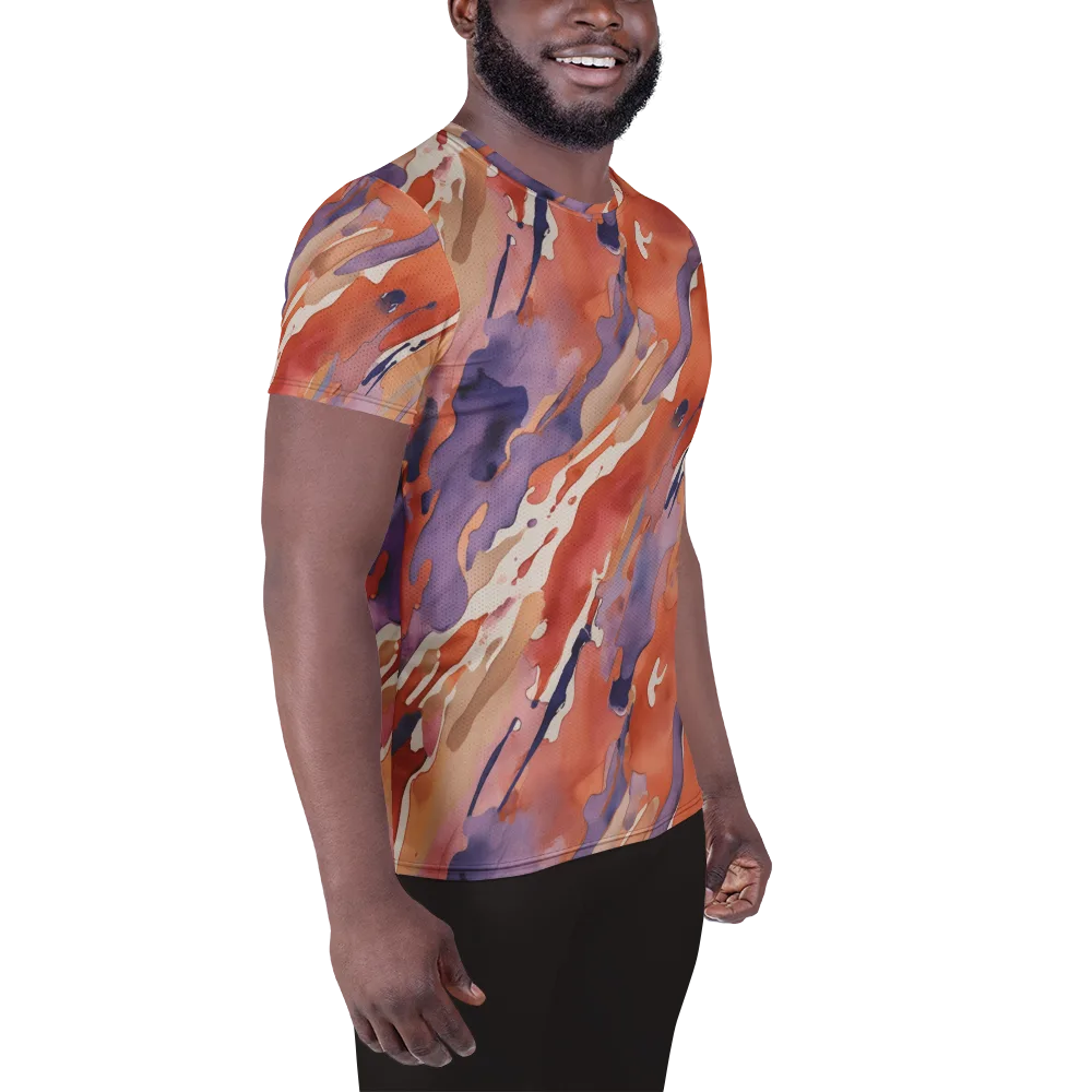 Painted Tides on Men's Athletic T-Shirt — Right