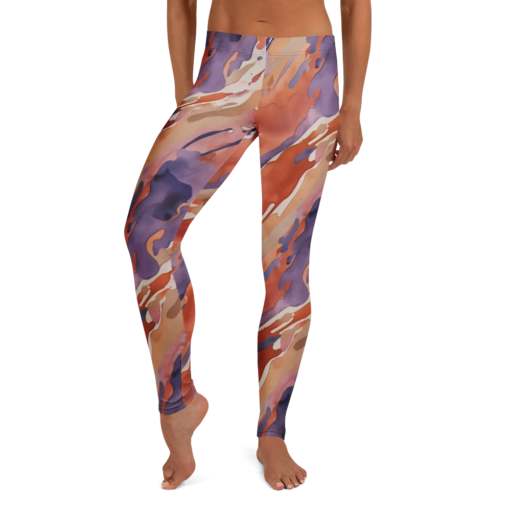Painted Tides on Leggings — Front