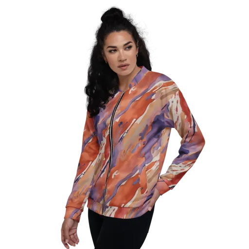 Painted Tides on a Bomber Jacket