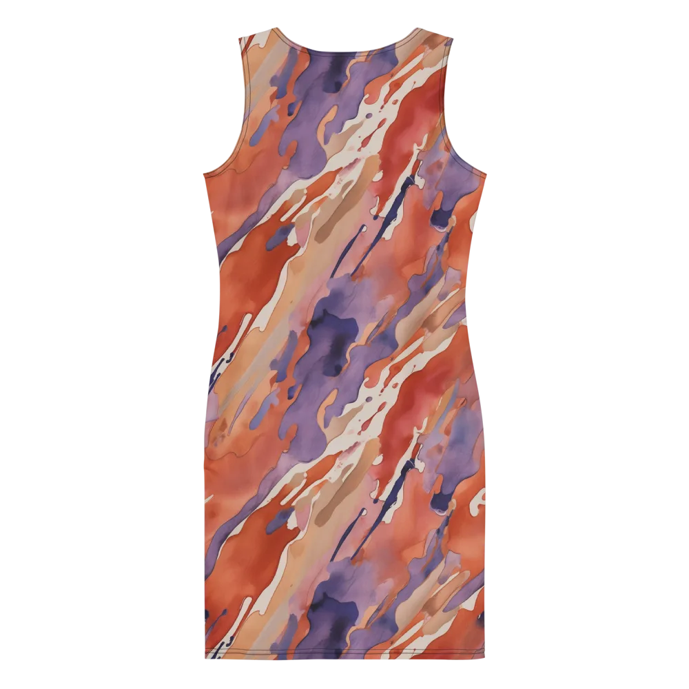 Painted Tides on Bodycon Dress — Back