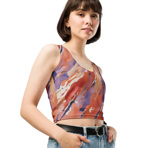 Painted Tides on a Crop Top