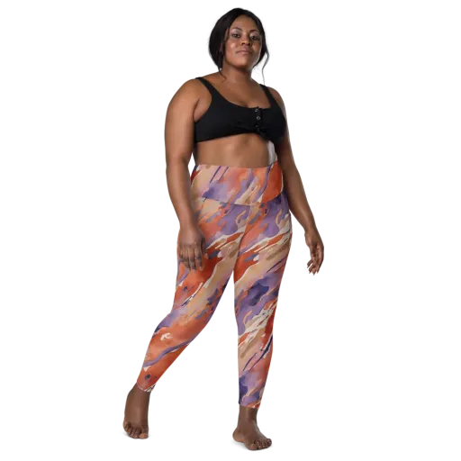 Painted Tides on a Leggings with Pockets