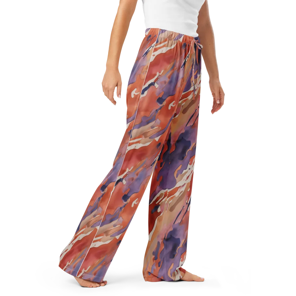 Painted Tides on Women's Pajama Pants — Right Front