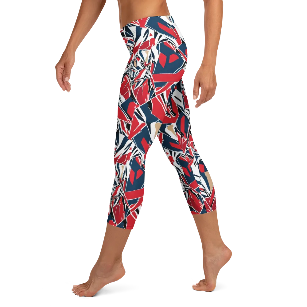 Crimson Shard on Capri Leggings — Left