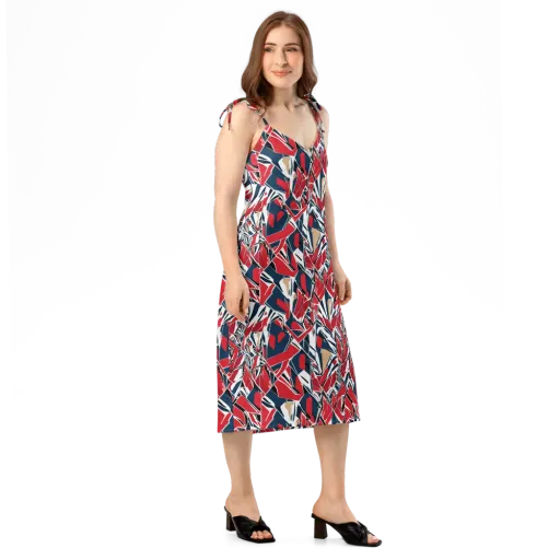 Crimson Shard on a Slip Dress