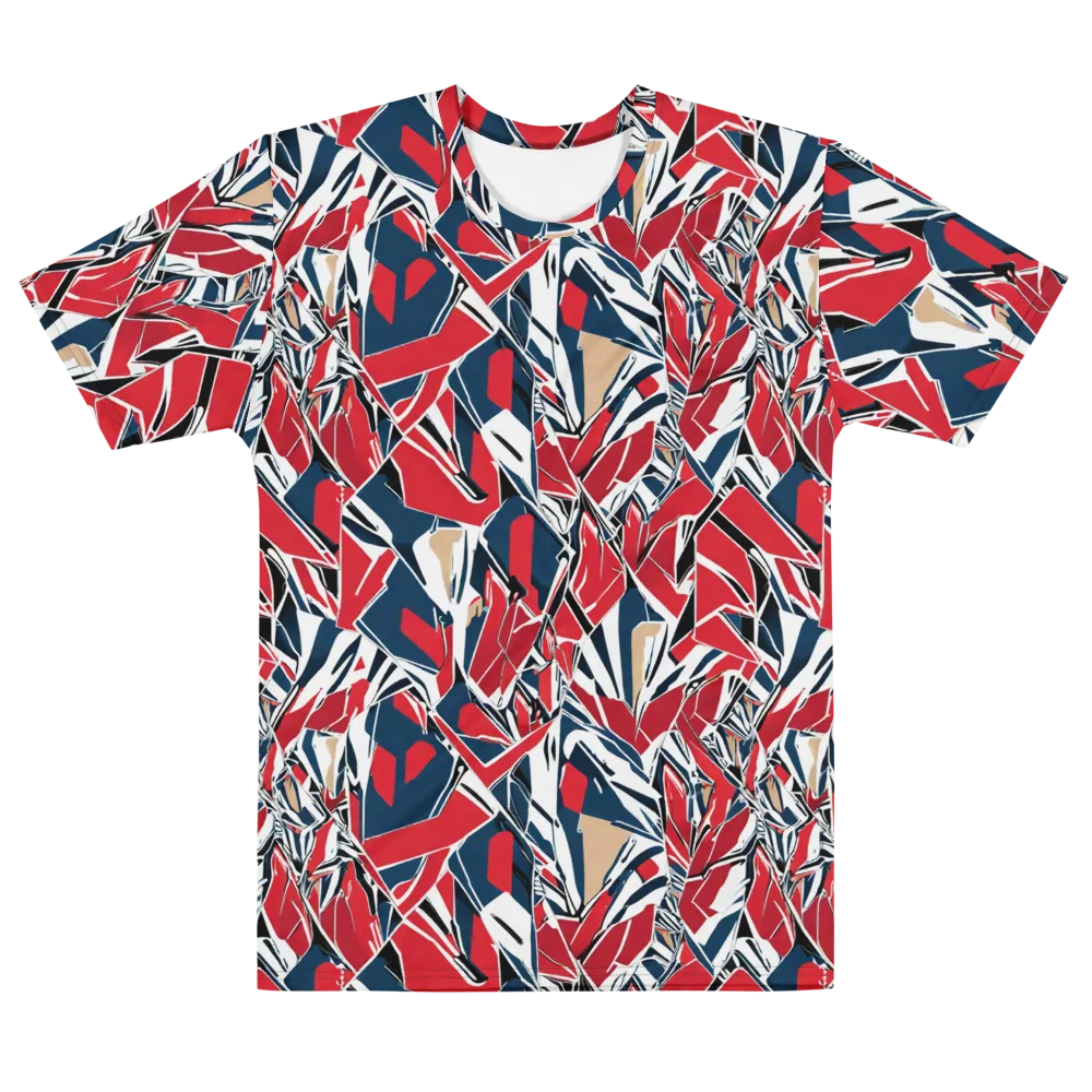 Crimson Shard on Men's Cotton Crew Neck T-Shirt — Front