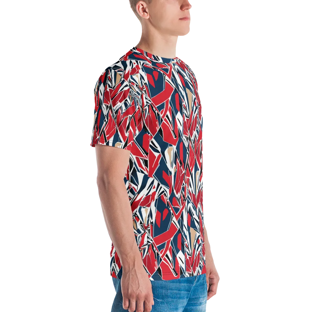 Crimson Shard on Men's Crew Neck T-Shirt — Right