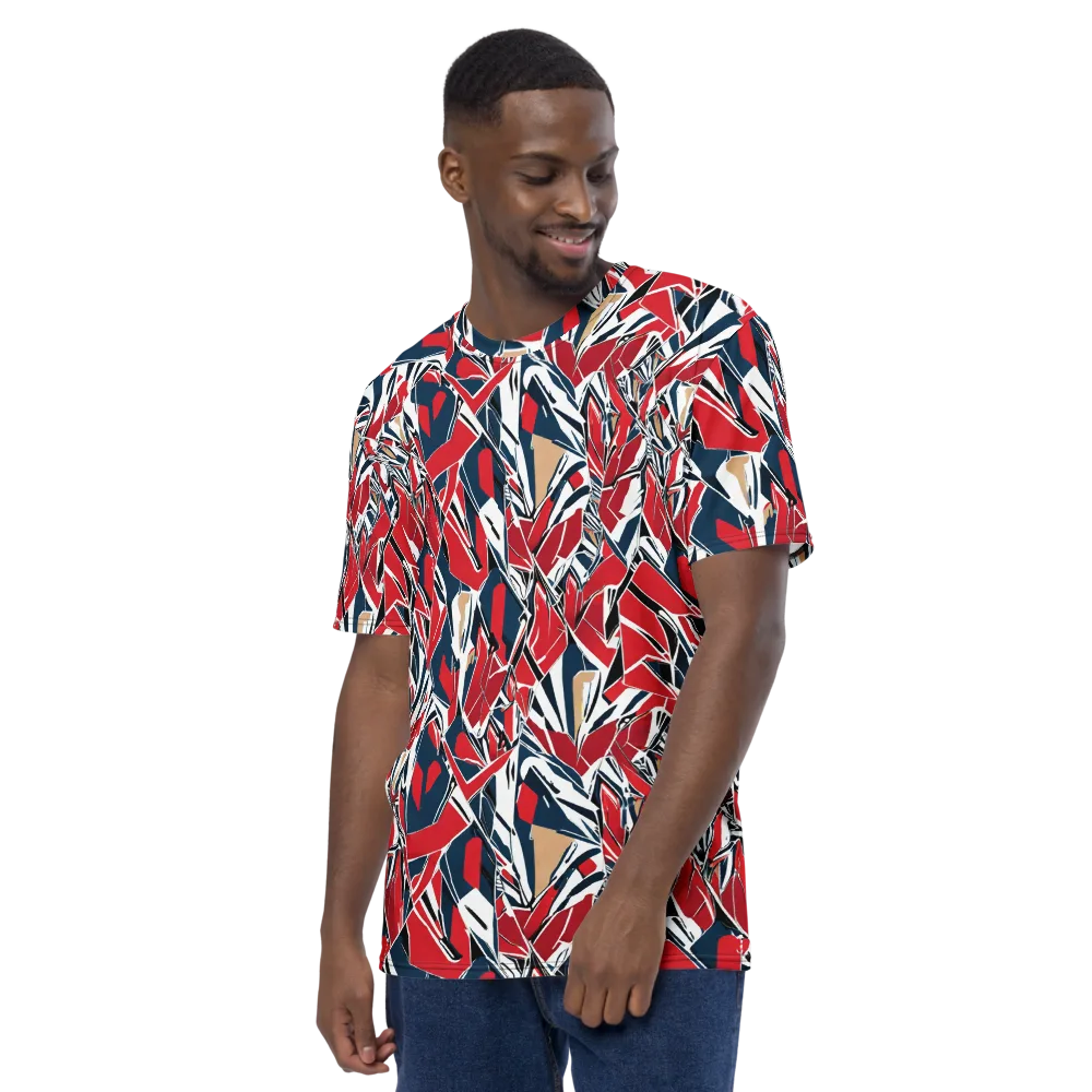 Crimson Shard on Men's Crew Neck T-Shirt — Left