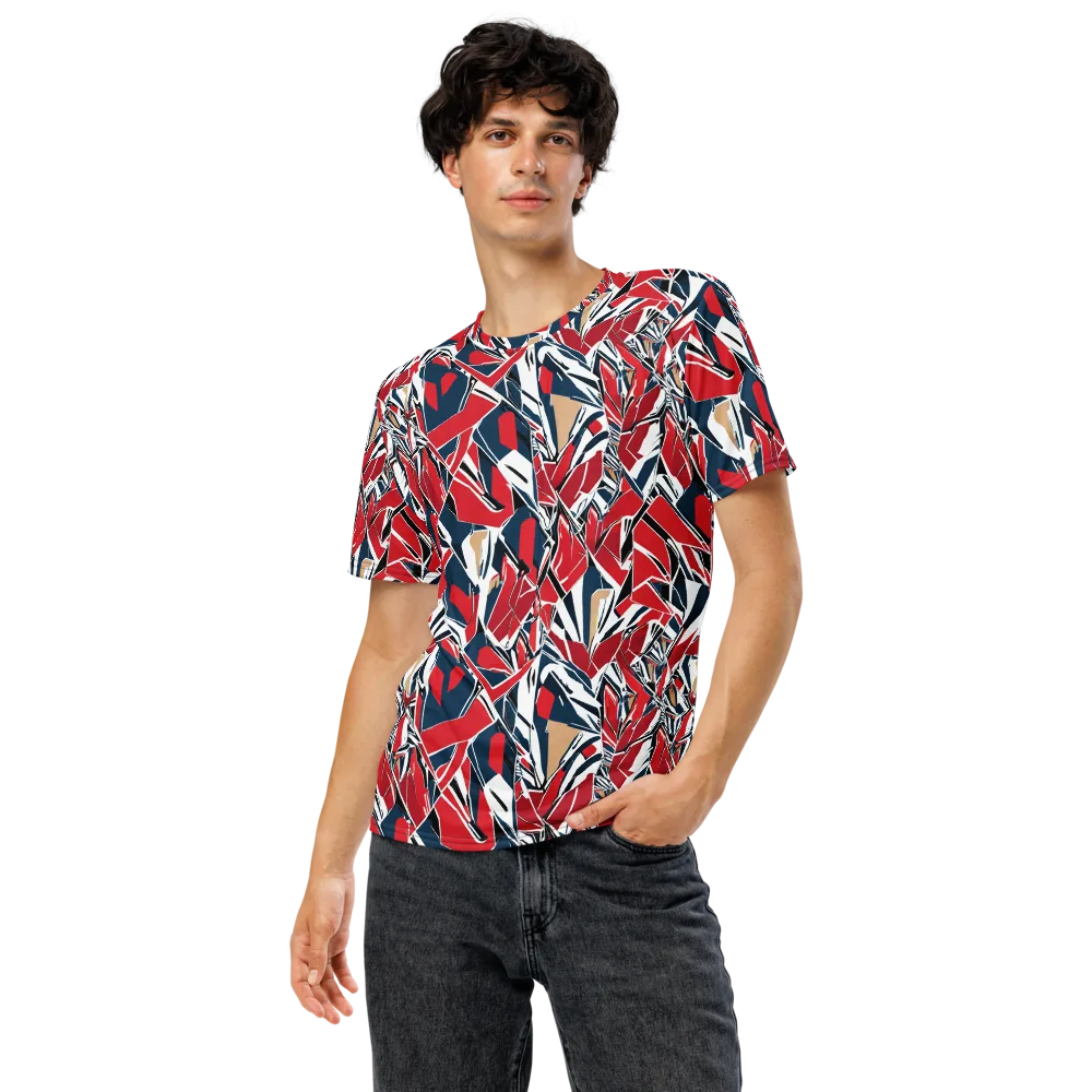 Crimson Shard on Men's Crew Neck T-Shirt — Front