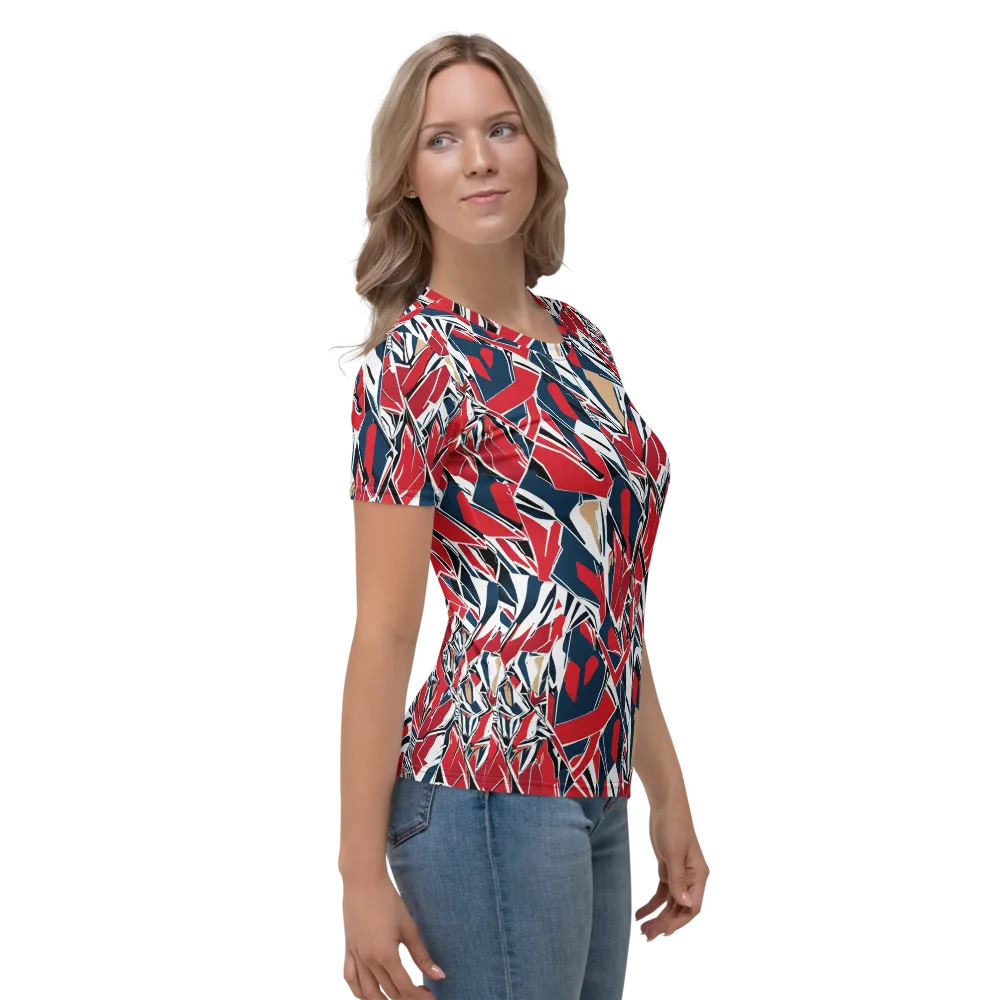 Crimson Shard on Women's Crew Neck T-Shirt — Right