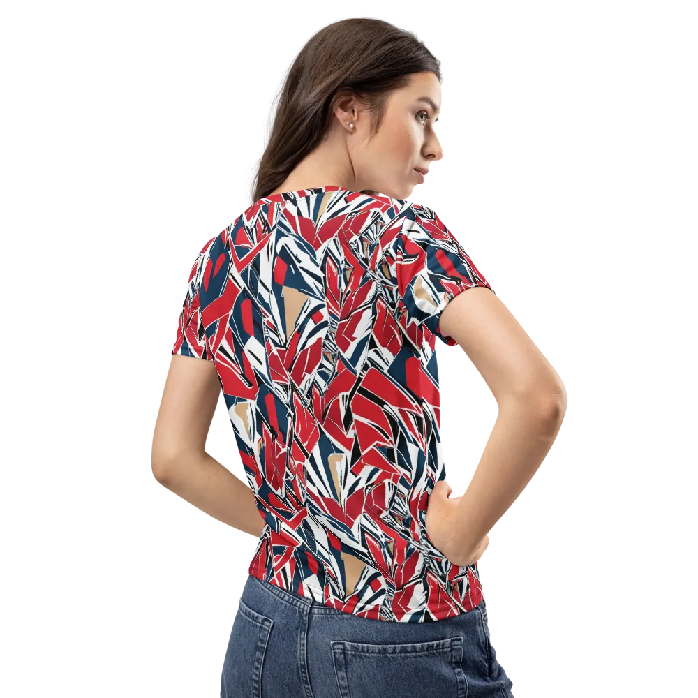 Crimson Shard on Women's Crew Neck T-Shirt — Back