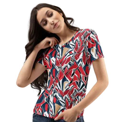 Crimson Shard on a Women's Crew Neck T-Shirt