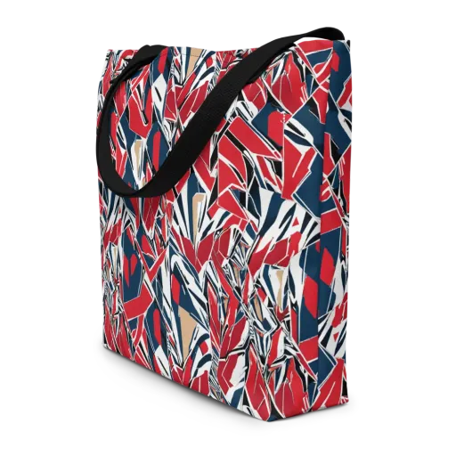 Crimson Shard on a Large Tote Bag W/ Pocket