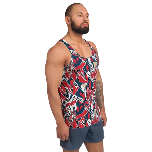 Crimson Shard on a Men's Tank Top