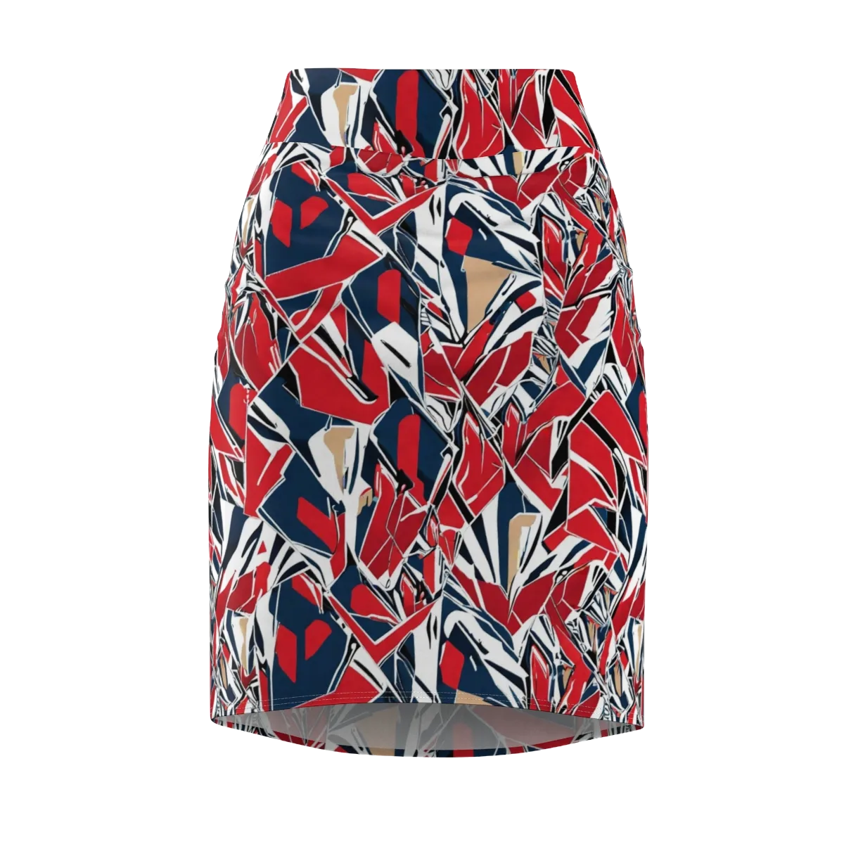 Crimson Shard on Pencil Skirt — Front