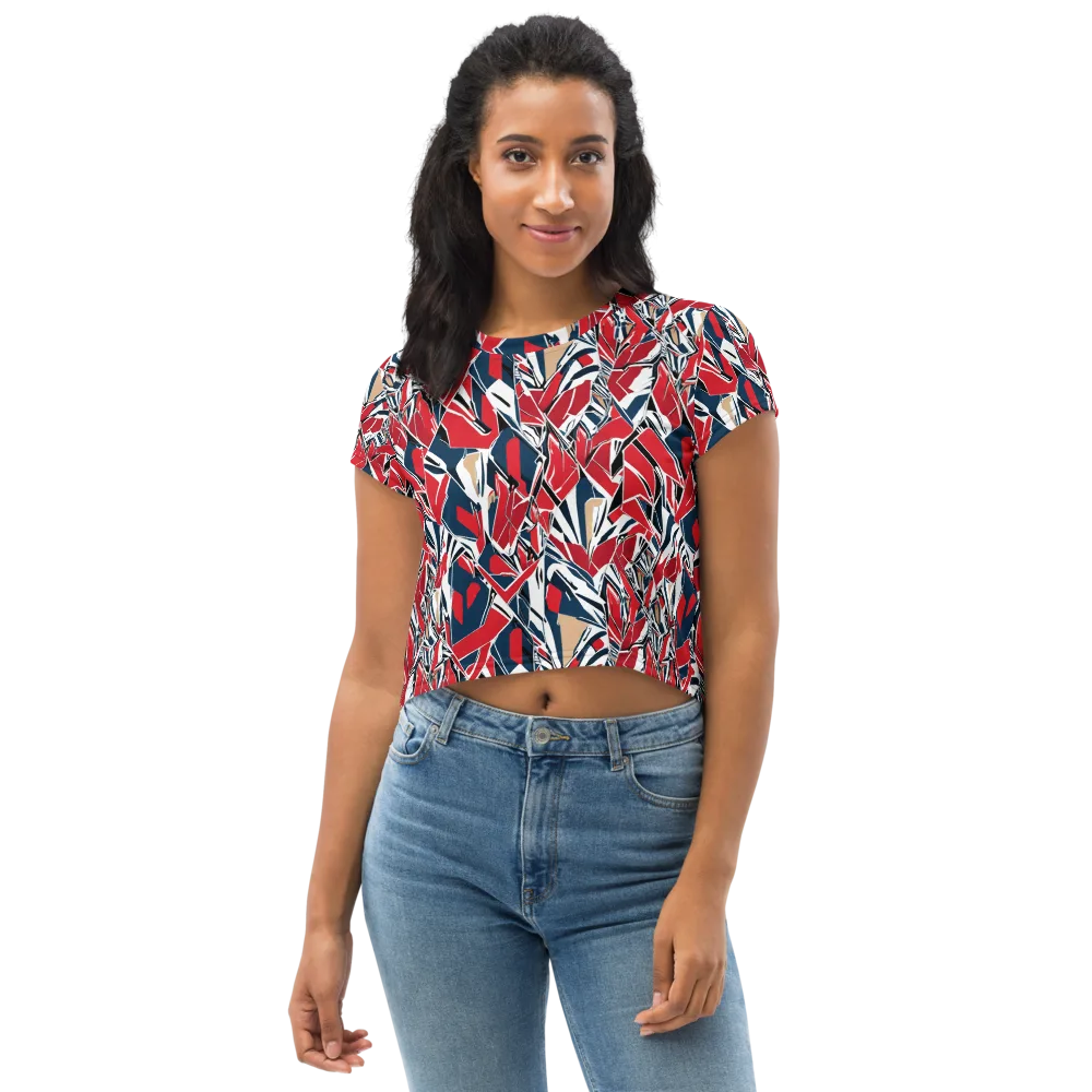 Crimson Shard on Crop Tee — Front