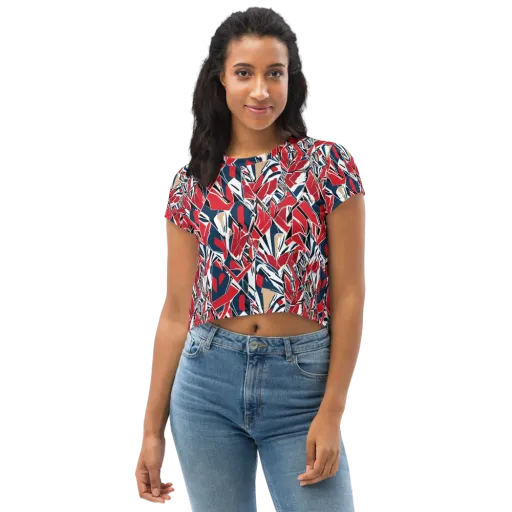 Crimson Shard on a Crop Tee