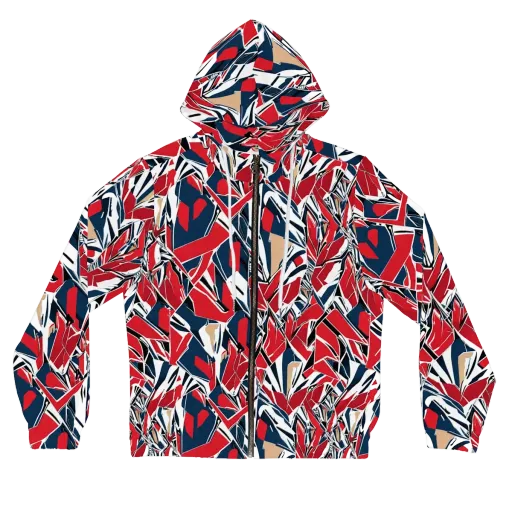 Crimson Shard on a Women's Full-Zip Hoodie