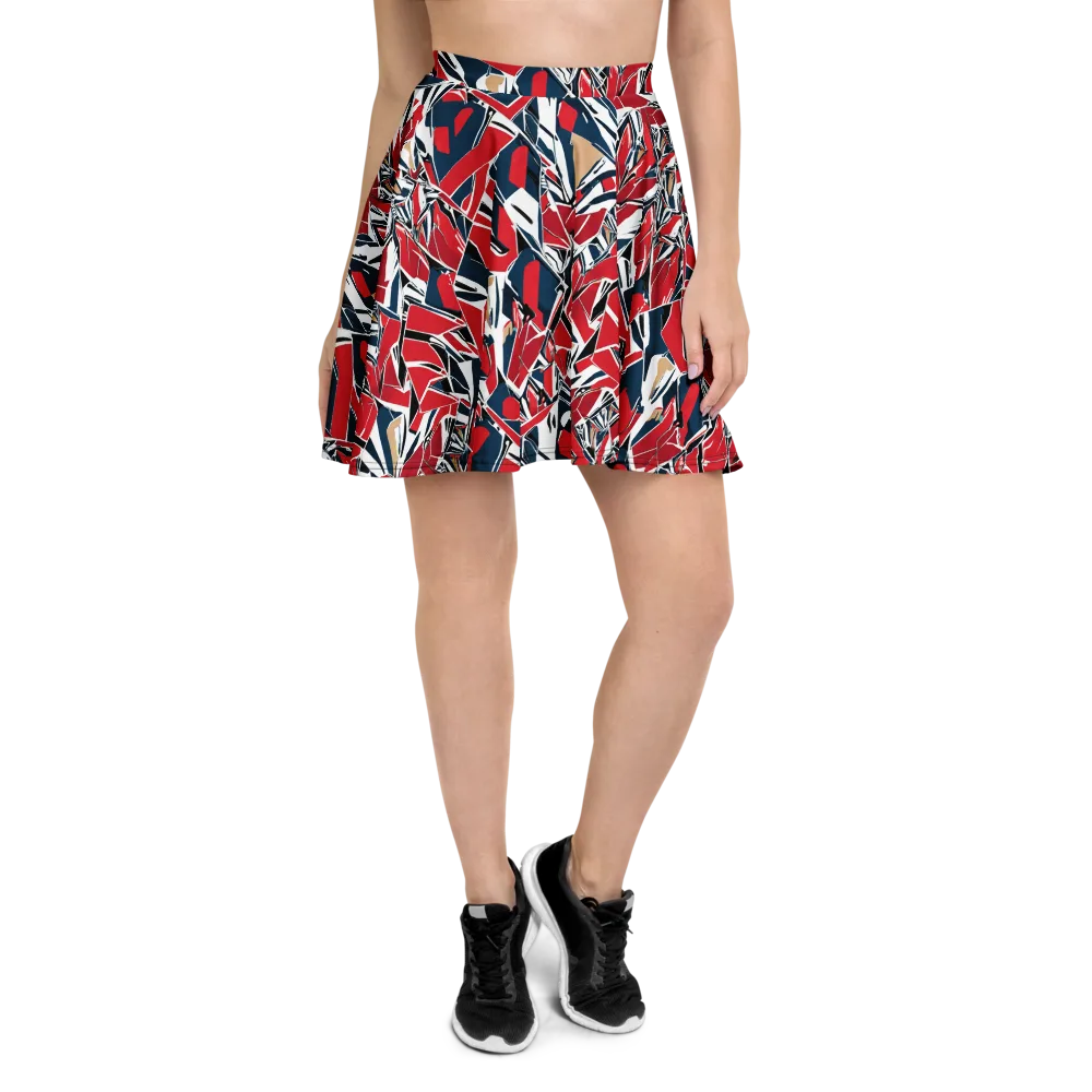 Crimson Shard on Skater Skirt — Front
