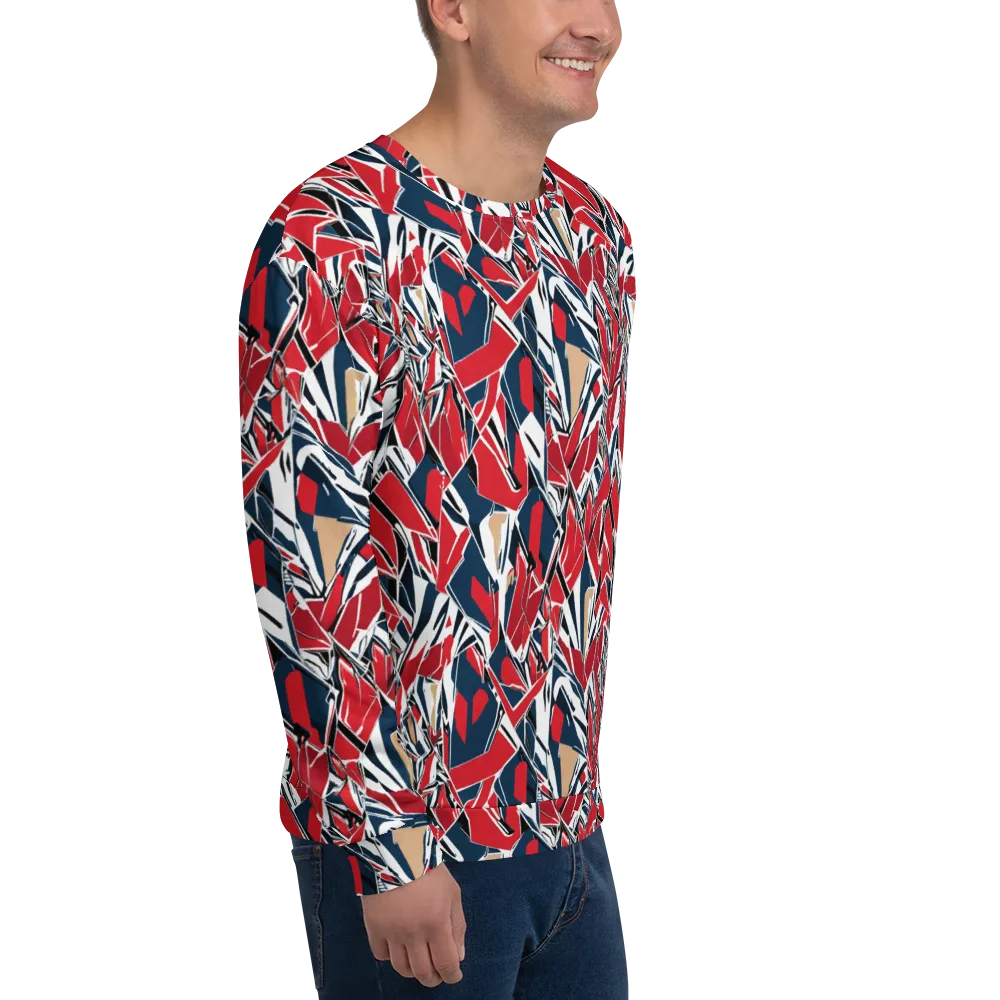 Crimson Shard on Sweatshirt — Right Front