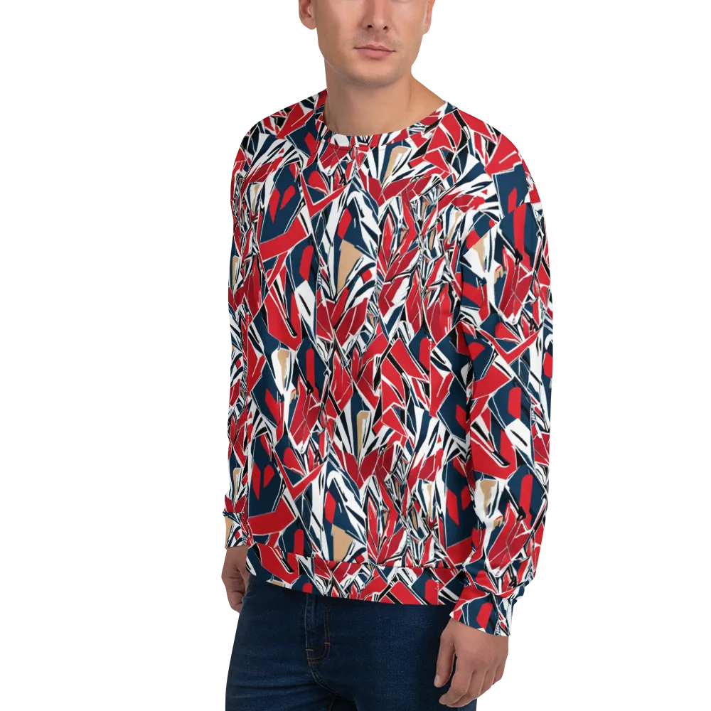 Crimson Shard on Sweatshirt — Left Front