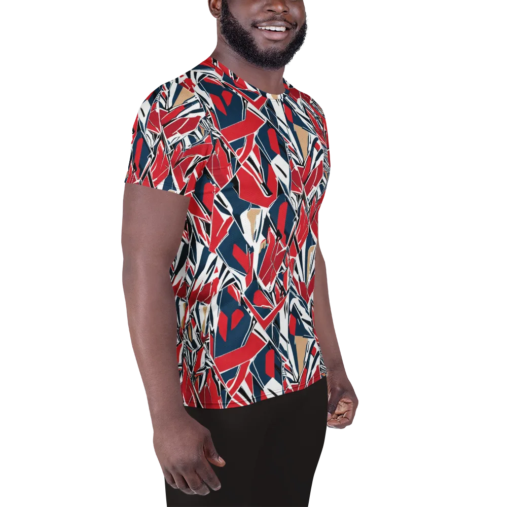 Crimson Shard on Men's Athletic T-Shirt — Right