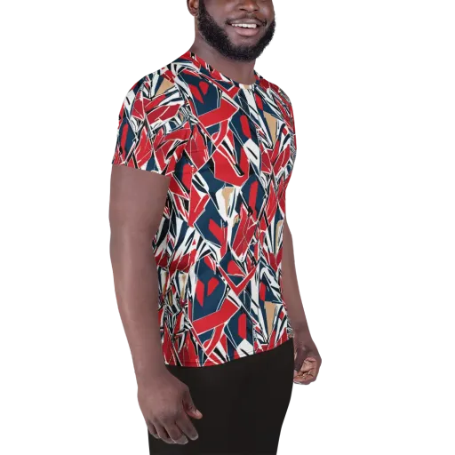 Crimson Shard on a Men's Athletic T-Shirt
