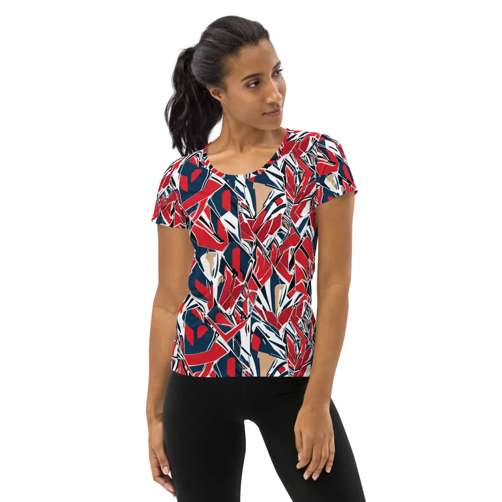 Crimson Shard on Women's Athletic T-Shirt — Front