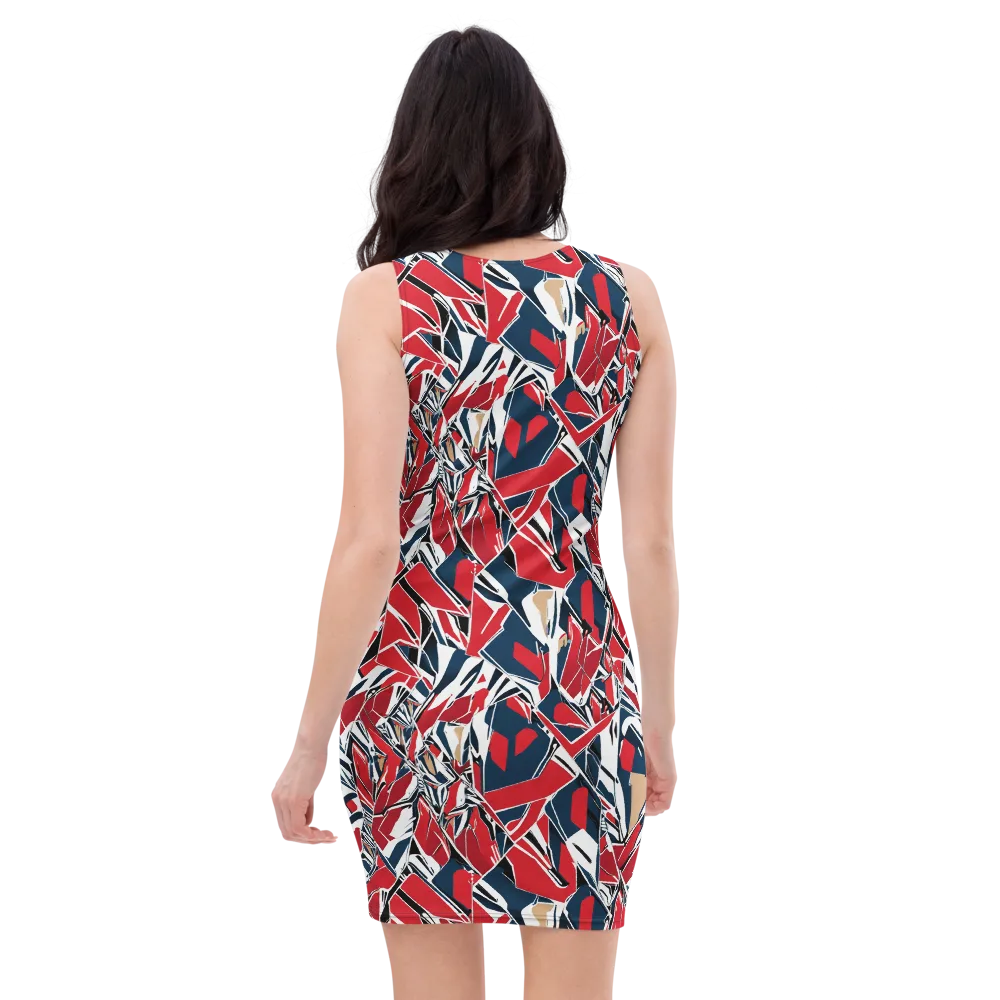 Crimson Shard on Bodycon Dress — Back