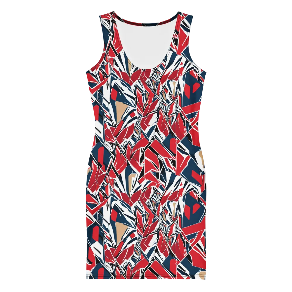 Crimson Shard on Bodycon Dress — Front