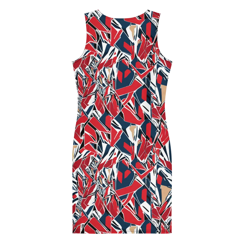 Crimson Shard on Bodycon Dress — Back