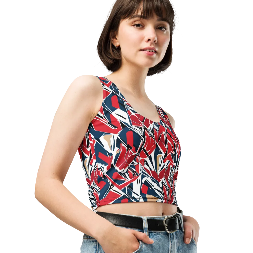 Crimson Shard on Crop Top — Right Front