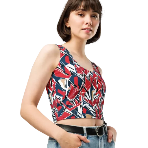 Crimson Shard on a Crop Top